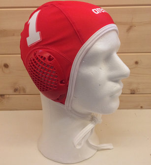Arena waterpolocap (size m/l) keeper wit nummer 1