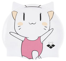 Arena Friends Kids Silicone Cap white-pink