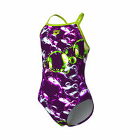 Arena G Soap Bubble Swimsuit Lightdrop Back violet-lime 14-15
