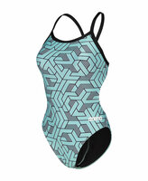 Arena W Escape Swimsuit Challenge Back black-waterblue multi 32