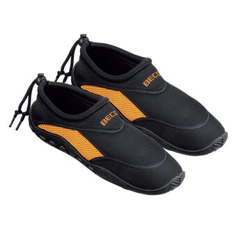 BECO Neopreen surf- en zwemschoen, zwart/oranje, maat 43