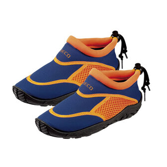 BECO Kinder neopreen surf- en zwemschoen, blauw/oranje, maat 25