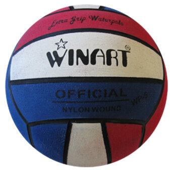 Winart waterpolobal mini-polo maat 3 rood-wit-blauw