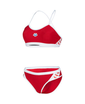 Arena W Icons Bikini Cross Back Solid red-white 40