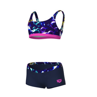 Arena G Soap Bubbles Bikini Bralette blue multi-navy-pink 8-9