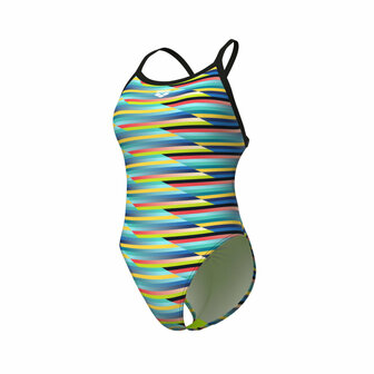 Arena W Racing Stripe Swimsuit Xcriss Cross black-multiblack 38