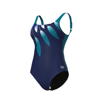 Arena W Swimsuit Giuliana Squared Back C-Cup navy -greenblue 44
