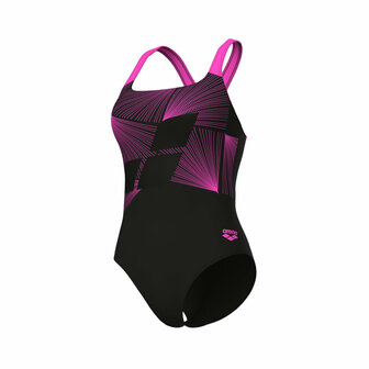 Arena W Lights Swimsuit Control Pro Back black-shocking pink 44