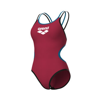 Arena W One Double Cross Back One Piece red-black-blue cosmo 40