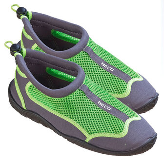 BECO Neopreen schoen beachwalker, grijs/groen, maat 37