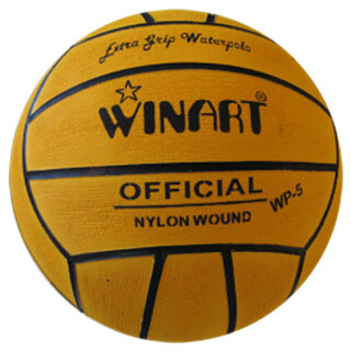 Winart waterpolobal mini-polo maat 3 geel-zwart