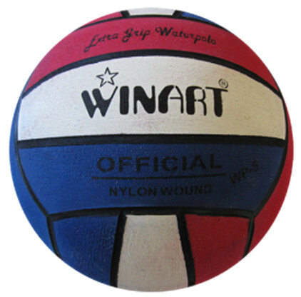 Winart waterpolobal mini-polo maat 3 rood-wit-blauw