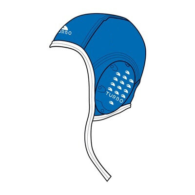 *populair* Turbo waterpolo cap (size m/l) Professional blauw nummer 3