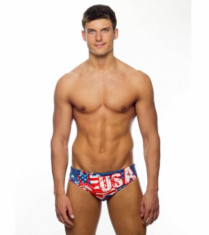 Special Made Turbo Waterpolo broek Usa Vintage Map