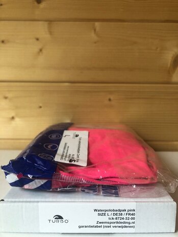 Sale! Turbo (SIZE L) Waterpolobadpak Swim Comfort pink FR40/D38/L op=op