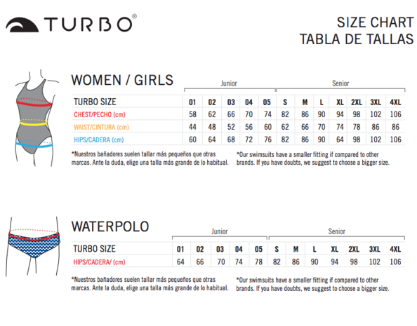 Magazijn opruiming Turbo (size XS) Turbo Waterpolo badpak Dama de Cors FR34/D32/XS