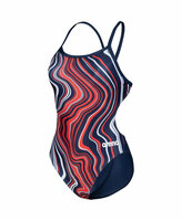 Arena W Swimsuit Challenge Back Marbled navy-redmulti 34