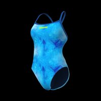 Arena W Swimsuit Challenge Back Tie Dye blue multi-royal 38
