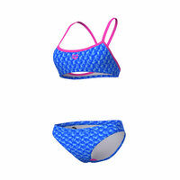 Arena W Monogram Bikini Bandeau blue river multi-pink 38
