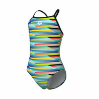 Arena G Racing Stripe Swimsuit Lightdrop Back black-black 12-13