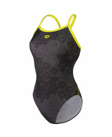 Arena W Camo Kikko Swimsuit Challenge Back soft green-black 36