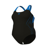 Arena W Reflecting Swimsuit One Piece Plus black-blue river 3X