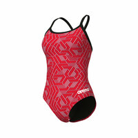 Arena W Escape Swimsuit Lightdrop Back black-team red 36