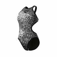 Arena W One Paints Swimsuit Tech Back black white-black 36