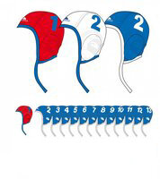 Voordeelbundel (13 stuks) Turbo waterpolo caps (size m/l) team set classic blauw